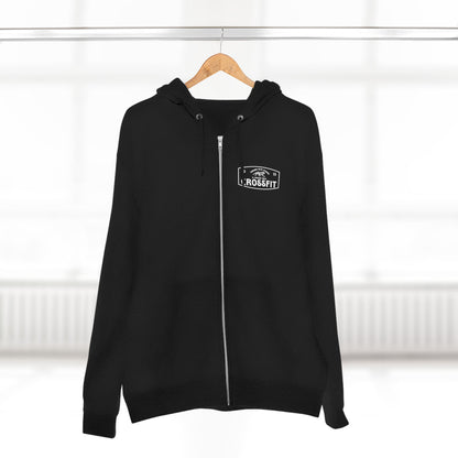 CrossFit Unisex Zip Hoodie - Gym Sweater, Exercise Wear, Fitness Apparel, Workout Gift, Casual Outerwear