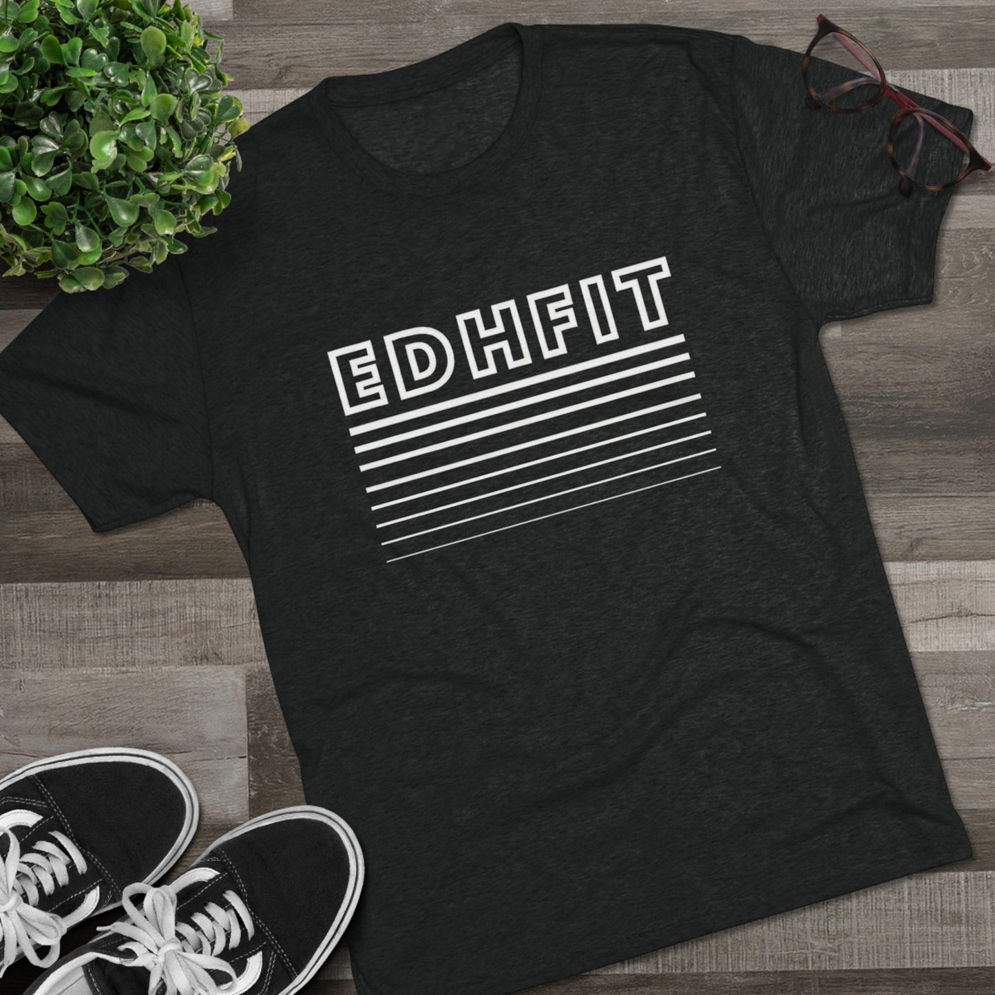 EDHFIT White Stripes Tri-Blend Crew Tee