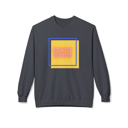 EDHFit Crewneck Sweatshirt — Retro Neon 'EDHFIT EST 2013' Square Logo