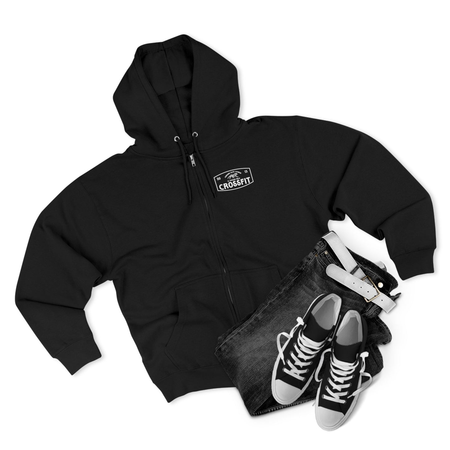 CrossFit Unisex Zip Hoodie - Gym Sweater, Exercise Wear, Fitness Apparel, Workout Gift, Casual Outerwear