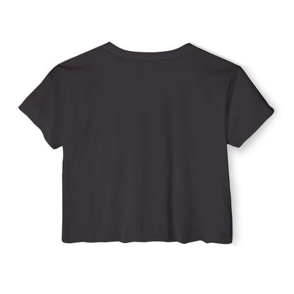 Skull & Roses Festival Crop Top — Women's Floral Skull Graphic Tee