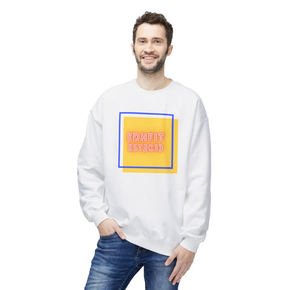 EDHFit Crewneck Sweatshirt — Retro Neon 'EDHFIT EST 2013' Square Logo