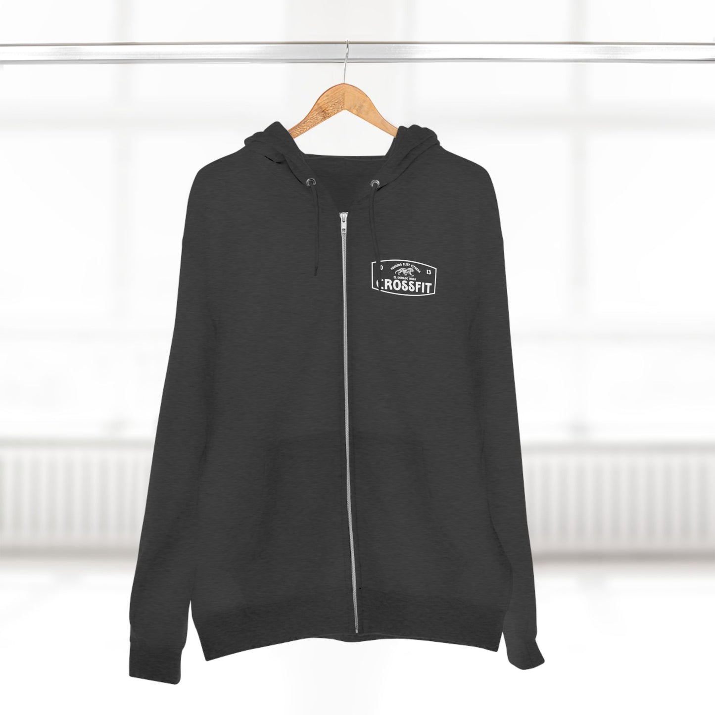 CrossFit Unisex Zip Hoodie - Gym Sweater, Exercise Wear, Fitness Apparel, Workout Gift, Casual Outerwear