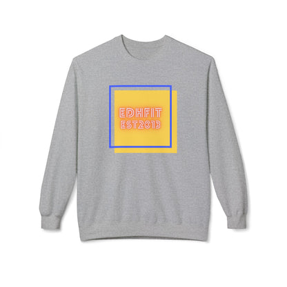 EDHFit Crewneck Sweatshirt — Retro Neon 'EDHFIT EST 2013' Square Logo