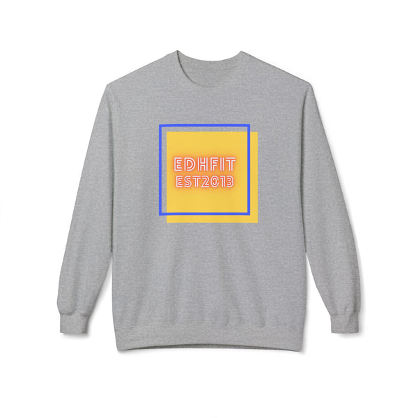 EDHFit Crewneck Sweatshirt — Retro Neon 'EDHFIT EST 2013' Square Logo