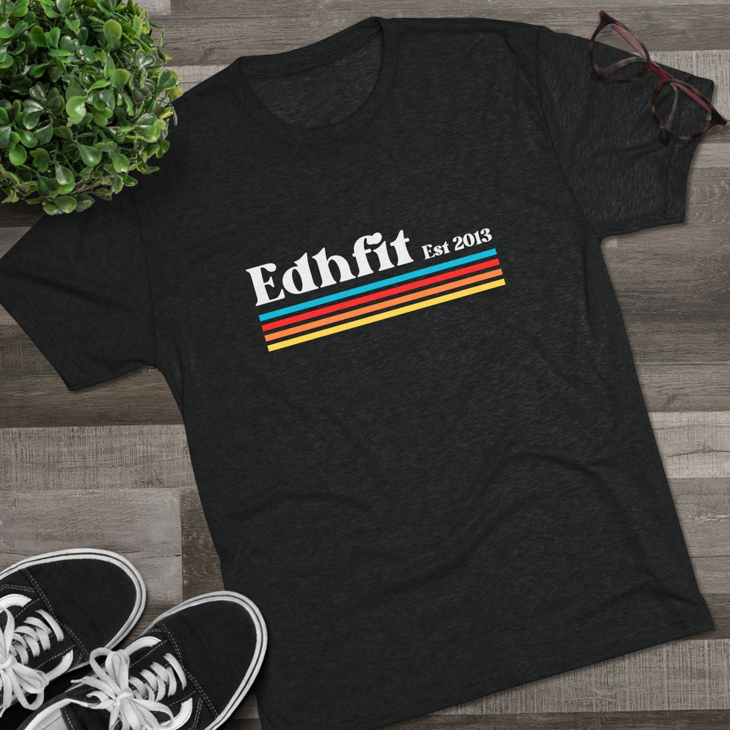 Edhfit Tee – Retro Striped “Est 2013” Crew Shirt