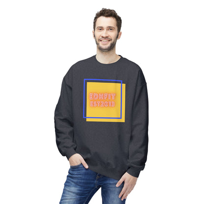 EDHFit Crewneck Sweatshirt — Retro Neon 'EDHFIT EST 2013' Square Logo