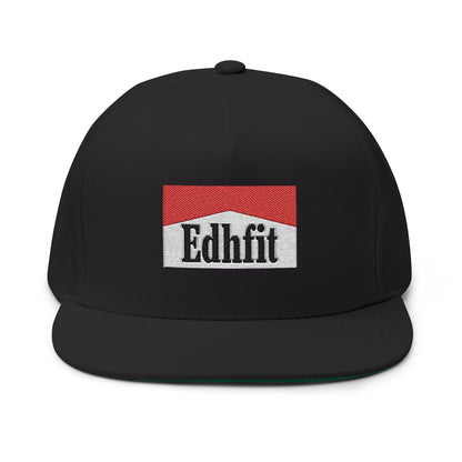 Embroidered 'Edhfit' Flat Bill Cap – Retro Logo Snapback Hat