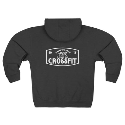 CrossFit Unisex Zip Hoodie - Gym Sweater, Exercise Wear, Fitness Apparel, Workout Gift, Casual Outerwear