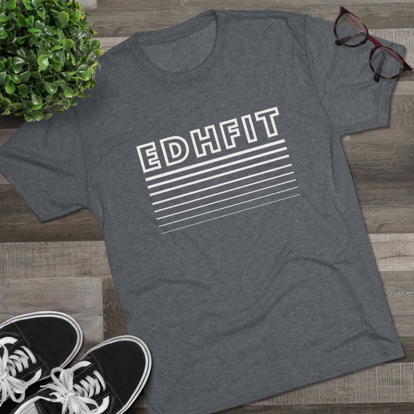 EDHFIT White Stripes Tri-Blend Crew Tee