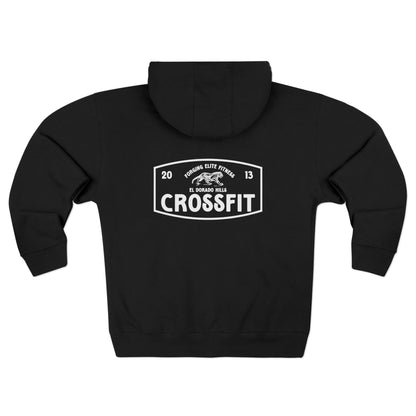 CrossFit Unisex Zip Hoodie - Gym Sweater, Exercise Wear, Fitness Apparel, Workout Gift, Casual Outerwear
