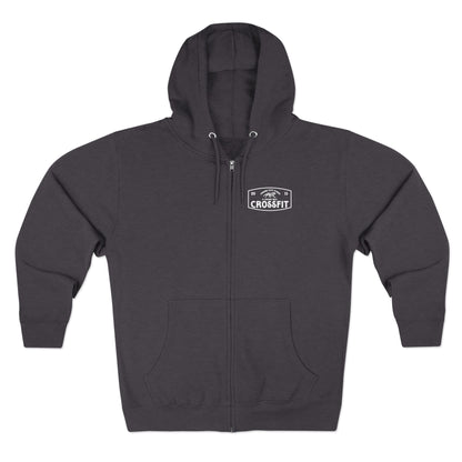 CrossFit Unisex Zip Hoodie - Gym Sweater, Exercise Wear, Fitness Apparel, Workout Gift, Casual Outerwear