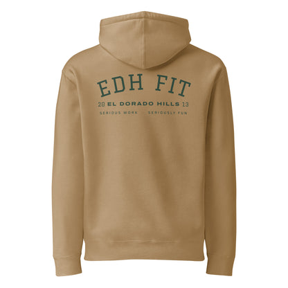 EDHFIT Varsity Arch Heavyweight Hoodie – Sandstone – Ghost Back
