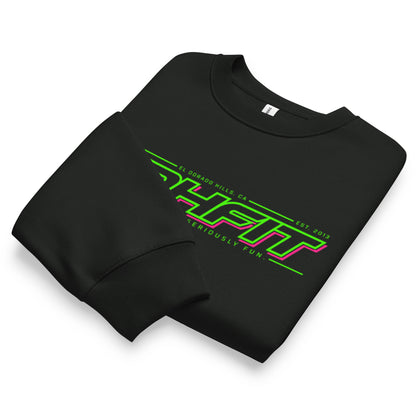 EDHFIT Echo Oversized Crewneck – Vintage Black – Folded Front