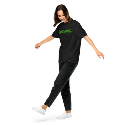 EDHFIT Serious Work. Seriously Fun. Heavyweight Tee – Black – On-model women's Front
