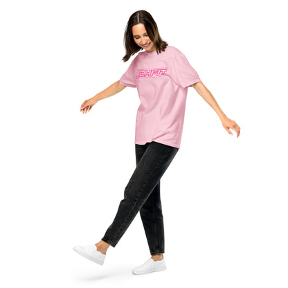EDHFIT Tonal Pink Heavyweight Tee – On-model women's Front