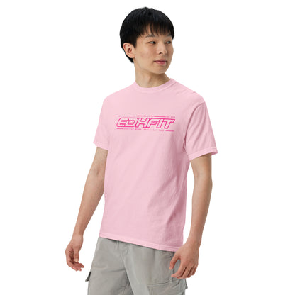 EDHFIT Tonal Pink Heavyweight Tee – On-model men's Left Front