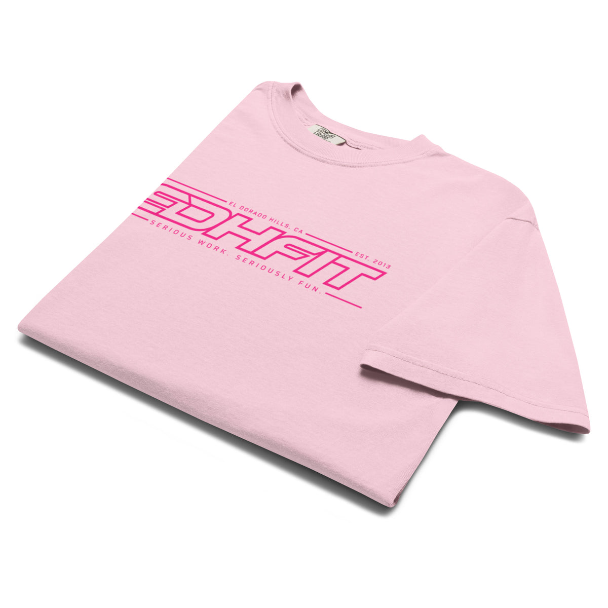 EDHFIT Tonal Pink Heavyweight Tee – Folded Front