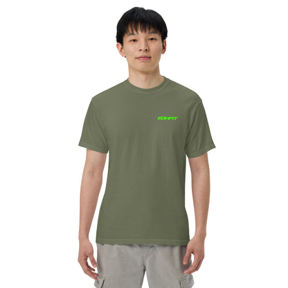 EDHFIT Tonal Green Heavyweight Tee – Moss – On-model men's Front