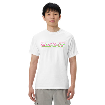 EDHFIT Dual Logo Echo Tee – White – On-model men's Front