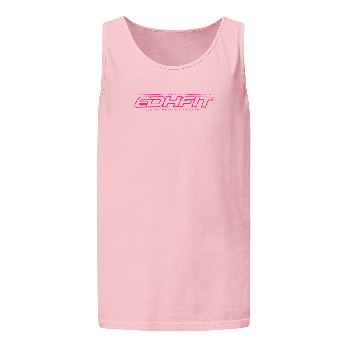 EDHFIT Garment-Dyed Tank – Light Pink – Ghost Front